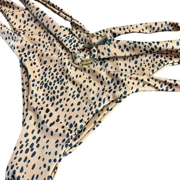 SAME Los Angeles Brown Strappy Bikini Swim Bottoms XL - Picture 2 of 3